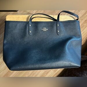 Coach Black Leather Large Tote Bag Preowned